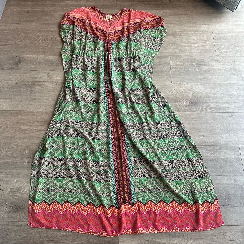 EUC Anthropologie Vanessa Virginia Chama Kaftan Maxi Dress - size small